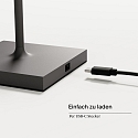 SIGOR Batteri bordlampe NUINDIE USB-C firkantet, CCT Switch, d�mpbar IP54, grafit gr� d�mpbar