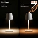 SIGOR battery table lamp NUINDIE MINI USB-C round IP54, night black dimmable