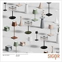 SIGOR Batteri bordlampe NUINDIE MINI USB-C rund, CCT Switch, med touch-d�mper IP54, grafit gr� d�mpbar