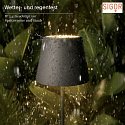 SIGOR battery table lamp NUINDIE MINI USB-C round IP54, graphite grey dimmable
