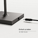 SIGOR Batteri bordlampe NUINDIE MINI USB-C rund, CCT Switch, med touch-d�mper IP54, grafit gr� d�mpbar