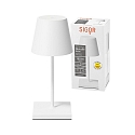 SIGOR battery table lamp NUINDIE MINI USB-C round, CCT Switch, with touch dimmer IP54, snow white dimmable