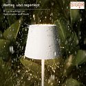 SIGOR battery table lamp NUINDIE MINI USB-C round IP54, snow white dimmable
