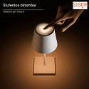 SIGOR battery table lamp NUINDIE MINI USB-C round IP54, dune beige dimmable