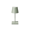 Batteri bordlampe NUINDIE MINI USB-C rund, CCT Switch, med touch-d�mper IP54, salviegr�n d�mpbar