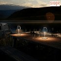 SIGOR battery table lamp NUINDIE MINI USB-C round IP54, sage green dimmable