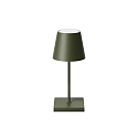 battery table lamp NUINDIE MINI USB-C round, CCT Switch, with touch dimmer IP54, pine green dimmable