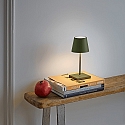 SIGOR battery table lamp NUINDIE MINI USB-C round, CCT Switch, with touch dimmer IP54, pine green dimmable