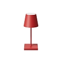 Batteri bordlampe NUINDIE MINI USB-C rund, CCT Switch, med touch-d�mper IP54, br�ndende r�d d�mpbar