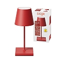 SIGOR Batteri bordlampe NUINDIE MINI USB-C rund, CCT Switch, med touch-d�mper IP54, br�ndende r�d d�mpbar