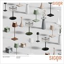 SIGOR battery table lamp NUINDIE MINI USB-C round IP54, bronze anodised dimmable