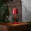 SIGOR battery table lamp NUINDIE MINI USB-C round IP54, cherry red anodised dimmable
