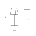 SIGOR battery table lamp NUINDIE MINI USB-C IP54, night black dimmable