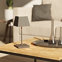 SIGOR battery table lamp NUINDIE MINI USB-C IP54, graphite grey dimmable