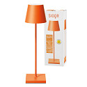 SIGOR Batteri bordlampe NUINDIE USB-C rund, CCT Switch, med touch-d�mper IP54, gl�dende orange d�mpbar