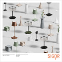 SIGOR Batteri bordlampe NUINDIE USB-C rund, CCT Switch, med touch-d�mper IP54, gl�dende orange d�mpbar