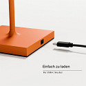SIGOR Batteri bordlampe NUINDIE USB-C rund, CCT Switch, med touch-d�mper IP54, gl�dende orange d�mpbar