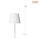 battery floor lamp NUINDIE USB-C round IP54, graphite grey dimmable