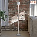 battery floor lamp NUINDIE USB-C round IP54, graphite grey dimmable