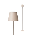 SIGOR battery floor lamp NUINDIE USB-C round IP54, dune beige dimmable