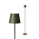 SIGOR battery floor lamp NUINDIE USB-C round IP54, pine green dimmable