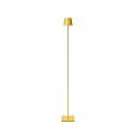 Batteri standerlampe NUINDIE USB-C rund IP54, solgul d�mpbar