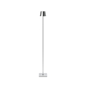 battery floor lamp NUINDIE USB-C round IP54, silver dimmable