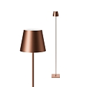 SIGOR battery floor lamp NUINDIE USB-C round IP54, bronze dimmable