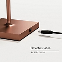 SIGOR battery floor lamp NUINDIE USB-C round IP54, bronze dimmable