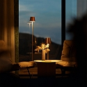 SIGOR battery floor lamp NUINDIE USB-C round IP54, bronze dimmable