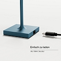 SIGOR Batteri bordlampe NUINDIE POCKET USB-C rund, CCT Switch, med touch-d�mper IP54, delfin bl� d�mpbar