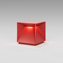 SIGOR battery table lamp NUTALIS IP54, fire red dimmable