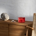SIGOR battery table lamp NUTALIS IP54, fire red dimmable