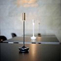 SIGOR Batteri bordlampe NUCANDLE IP54, blank, kobber, sort d�mpbar