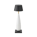 Batteri bordlampe THALA rund, CCT Switch, med touch-d�mper IP65, nat sort, keramik hvid d�mpbar