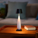 SIGOR Batteri bordlampe THALA rund, CCT Switch, med touch-d�mper IP65, nat sort, keramik hvid d�mpbar