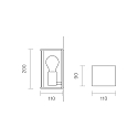 SIGOR Udend�rs wall luminaire NULATERN MINI E27 IP54, antracit d�mpbar
