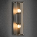 SIGOR Udendørs wall luminaire NULATERN MINI DOUBLE E27 IP54, antracit dæmpbar