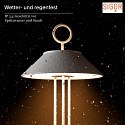 SIGOR battery table lamp NUDIDEROT IP54, copper dimmable