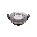 Indbygningslampe DILED 68 svingbar, Dim-To-Warm IP30, chrom, sort d�mpbar 6W 360lm 2100-2700K 36� 36� CRI 95