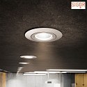 SIGOR recessed luminaire DILED 68 swivelling IP20, white dimmable 10W 640lm 2700K 36 36 CRI 95