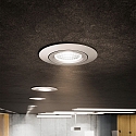 SIGOR recessed luminaire DILED 68 swivelling, Dim-To-Warm IP20, steel dimmable 10W 610lm 2700-2100K 36� 36� CRI 95