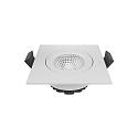 Indbygningslampe DILED firkantet IP20, hvid d�mpbar 6W 370lm 2700K 45� 45� CRI 95