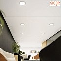 SIGOR LED Downlight FLED 3-CCT, med DIP-kontakt, IP20, CRi >90, blndfri, hvid,  17cm, 12W 3000-5000K 900-1000lm 110
