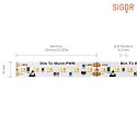 SIGOR LED Strip DIM TO WARM LED, 20W/m, 3000-1800K, 5m, 240 LED/m, IP20, 24V, 1900lm, Ra90