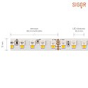 SIGOR LED Strip RGB+W, 22W/m, RGB/3000K, 5m, 192 LED/m, IP20, 24V, 1853lm, Ra90
