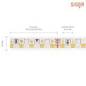 SIGOR LED Strip RGB/W, 24W/m, RGB/2700K, 5m, 192 LED/m, IP67, 24V, 1155lm, Ra90