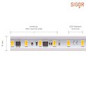 SIGOR Hjspnding LED Strip, 72 LED/m, 25m rolle, 120, 14W/m, IP65, 3000K
