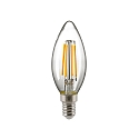 LED Filament light bulb CANDLE, 230V, � 3.5cm / L 9.7cm, E14, 2.5W 2700K 250lm 300�, clear