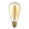 LED Filament light bulb Edison GOLD, 230V, Ø 6.4cm / L 14cm, E27, 4.5W 2500K 420lm 300°, dimmable, gold